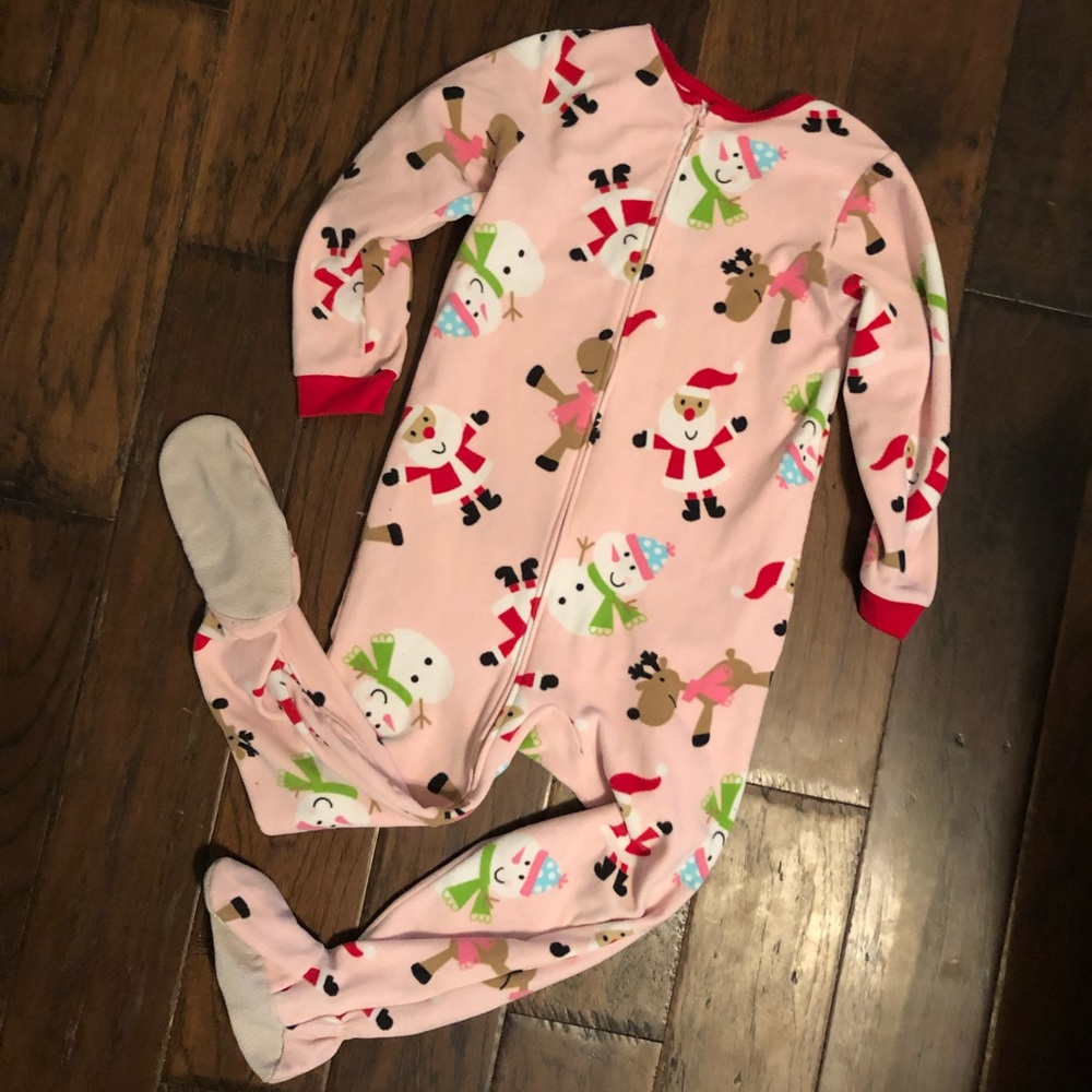 Carters Christmas Zip-up Footie Pajamas  - Size 5T